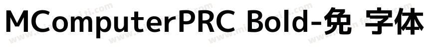 MComputerPRC Bold字体转换